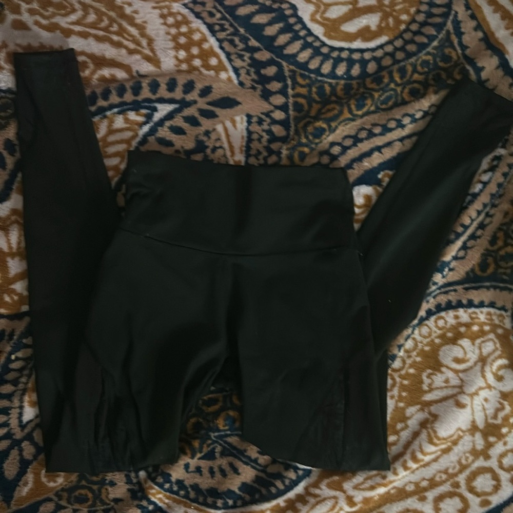 Aerie mesh leggings with mesh holes